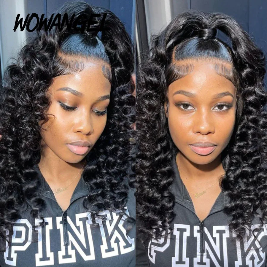 Wow Angel 250% Loose Wave Perücke, Full Lace Perücken, HD Lace Frontal Perücken, Hautnahe Tiefenpartie, Natürliche Kopfhaut, Full Frontal Perücken für Frauen – Detail 4