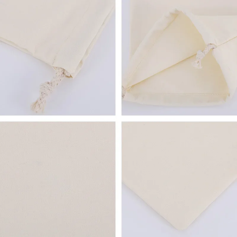 Casual Multi-größe Kordelzug Baumwolle Bündel Tasche Hochzeit Weihnachten Geschenk Diy Tasche Beutel Hause Staub Lagerung Tasche – Detail 6
