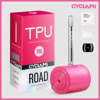CYCLAMI 4,0 TPU tubo interior válvula de acero inoxidable 30g ultraligero Presta FV para neumáticos de bicicleta de carretera 700C 700x18 23 25 28 30 32 C