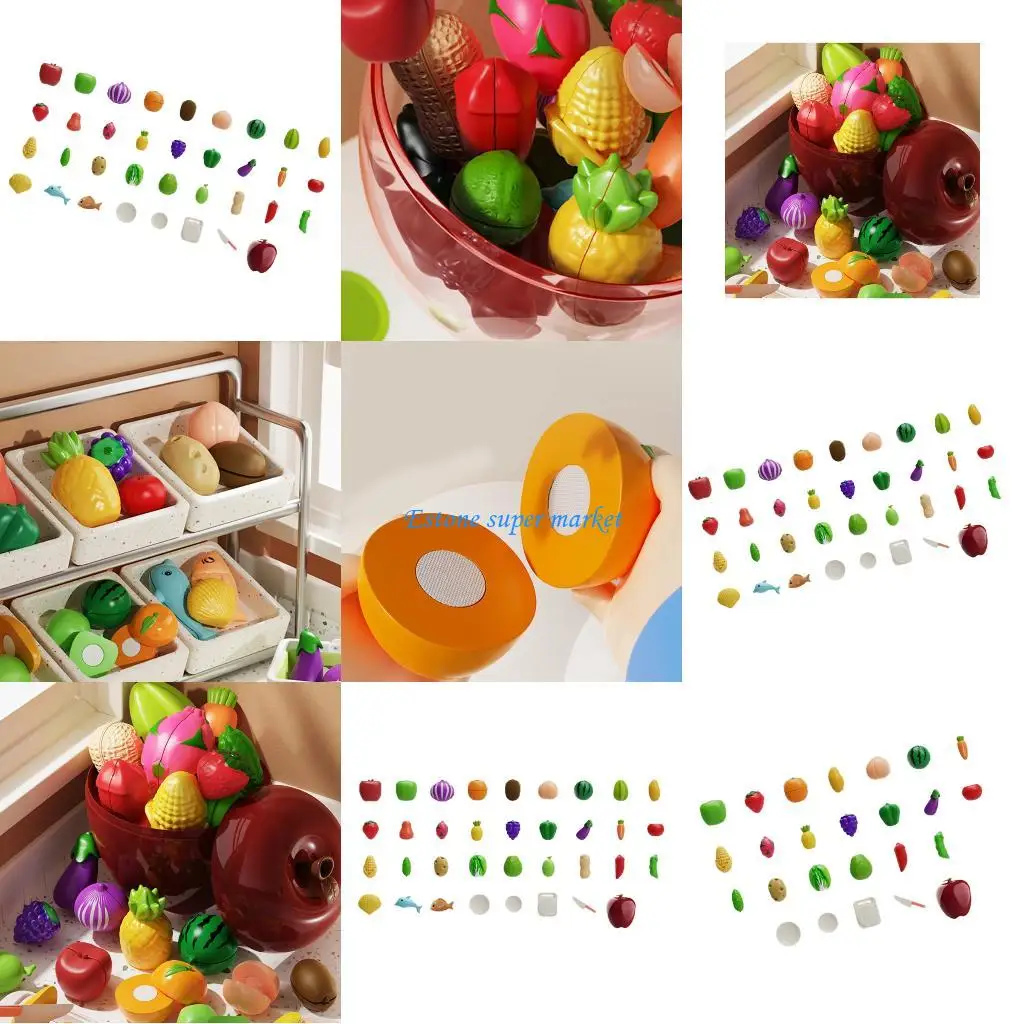 

090B Educational Kitchen Play Fruit Cuttting Sorting Toy Early Childhood Learning Toy