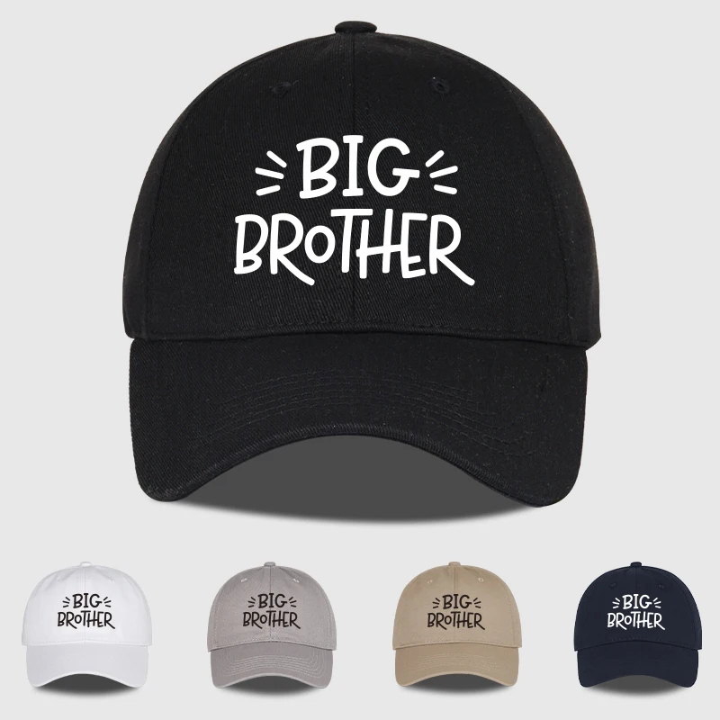 Coolwind BIG BROTHER Letter Print Soft-Peak Baseball Cap - Adjustable Outdoor Sports Cap - Unisex Men's Versatile Dad Cap