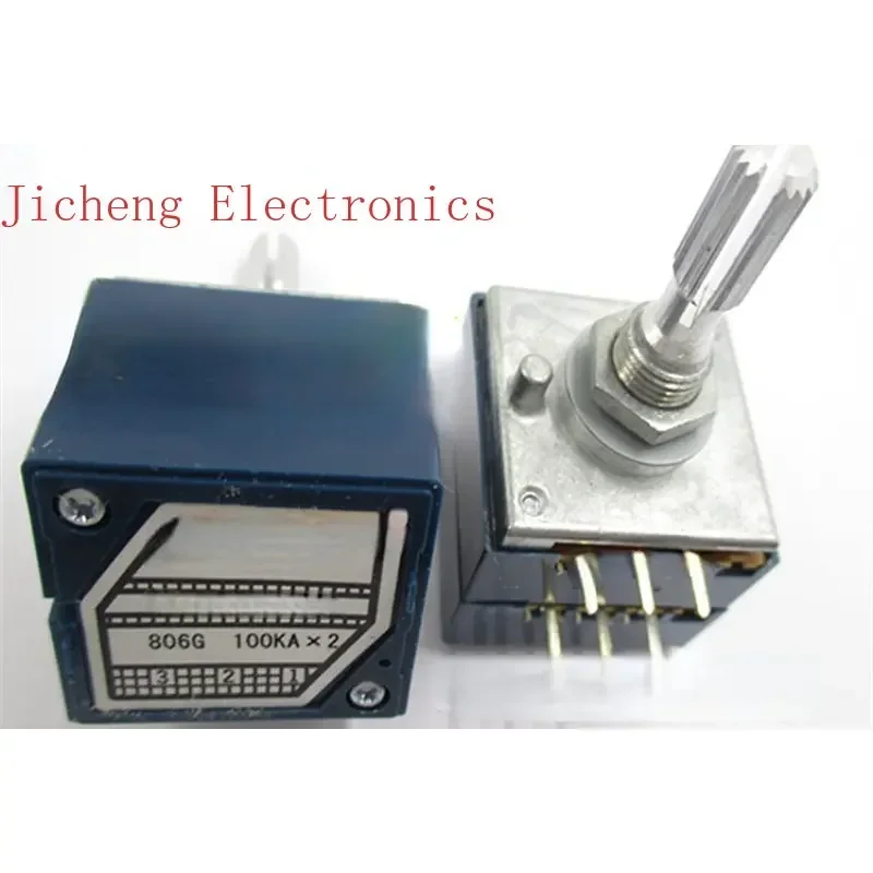 10PCS Original Potentiometer RK27 Double Volume A10K 20K 50K 100K Spline Handle 27