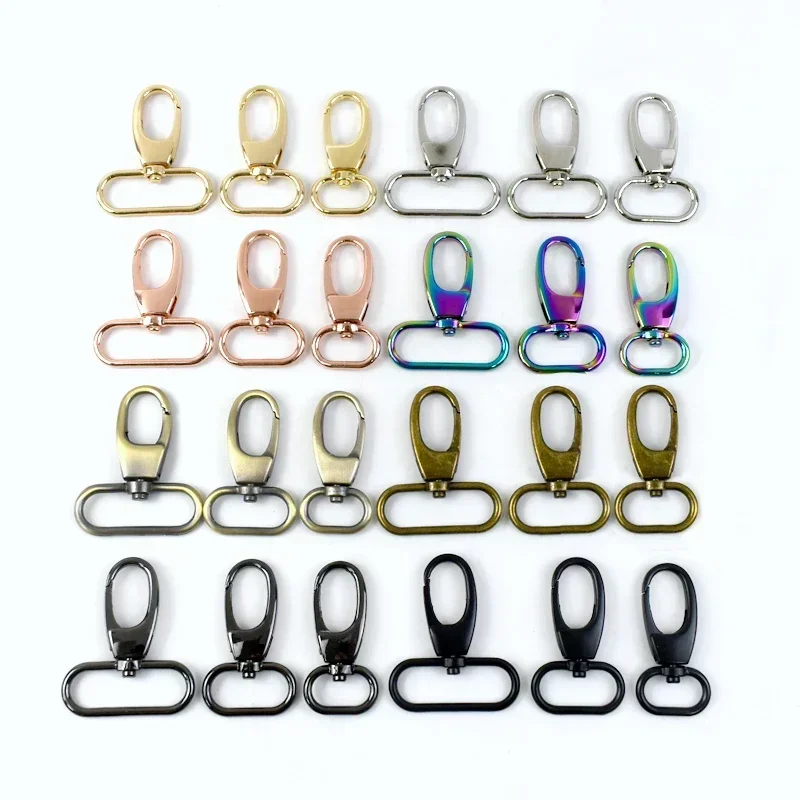 5Pcs 13-38mm Carabiner Snap Hook for Bag Strap Swivel Lobster Clasp Clothing Clamping Clip Metal Buckle Dog Collar Webbing clamp