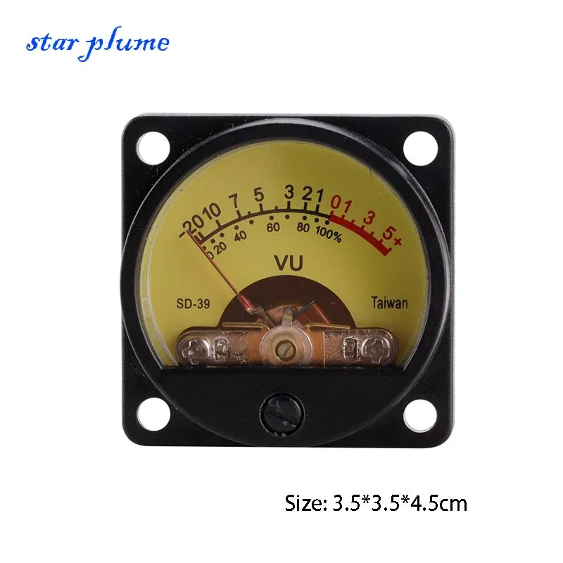 SD-39 Tube Amplifier 35mm VU Meter with Backlight Driver Board Power Header Pointer Digital Meter DIY Amplifier Audio VU Header