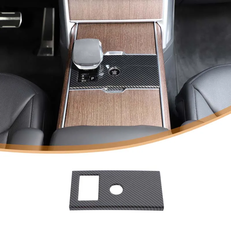 

For Land Rover Range Rover Vogue 2024-2025 ABS Carbon Fiber Car Center Control Gear Panel Decorative Cover Sticker Accessories