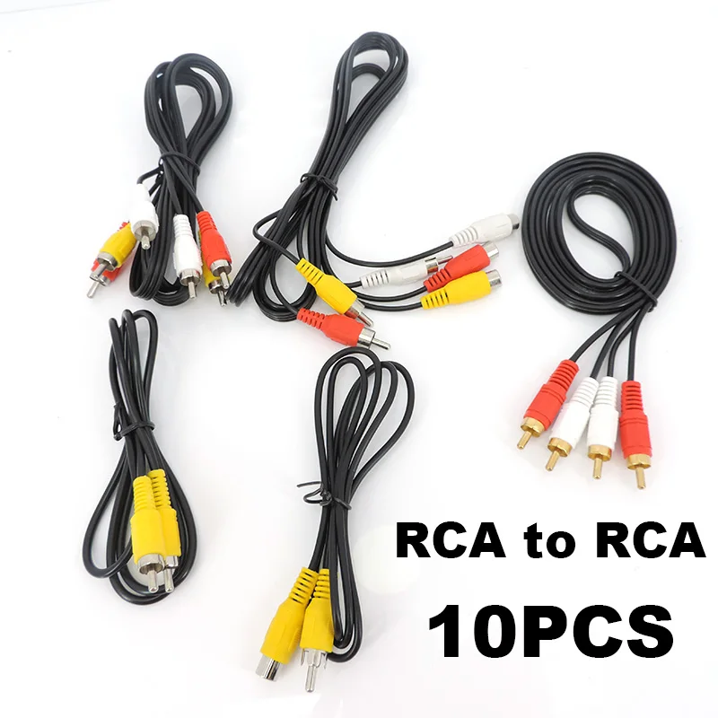 10Pc Audio 2 3 Rca … - image