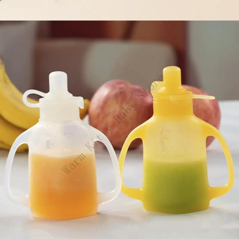 XXFE 110 مللي حاوية أغذية الأطفال سعة كبيرة أوعية طعام من السيليكون هريس حقيبة التخزين قابلة لإعادة الاستخدام للسفر الآباء #4