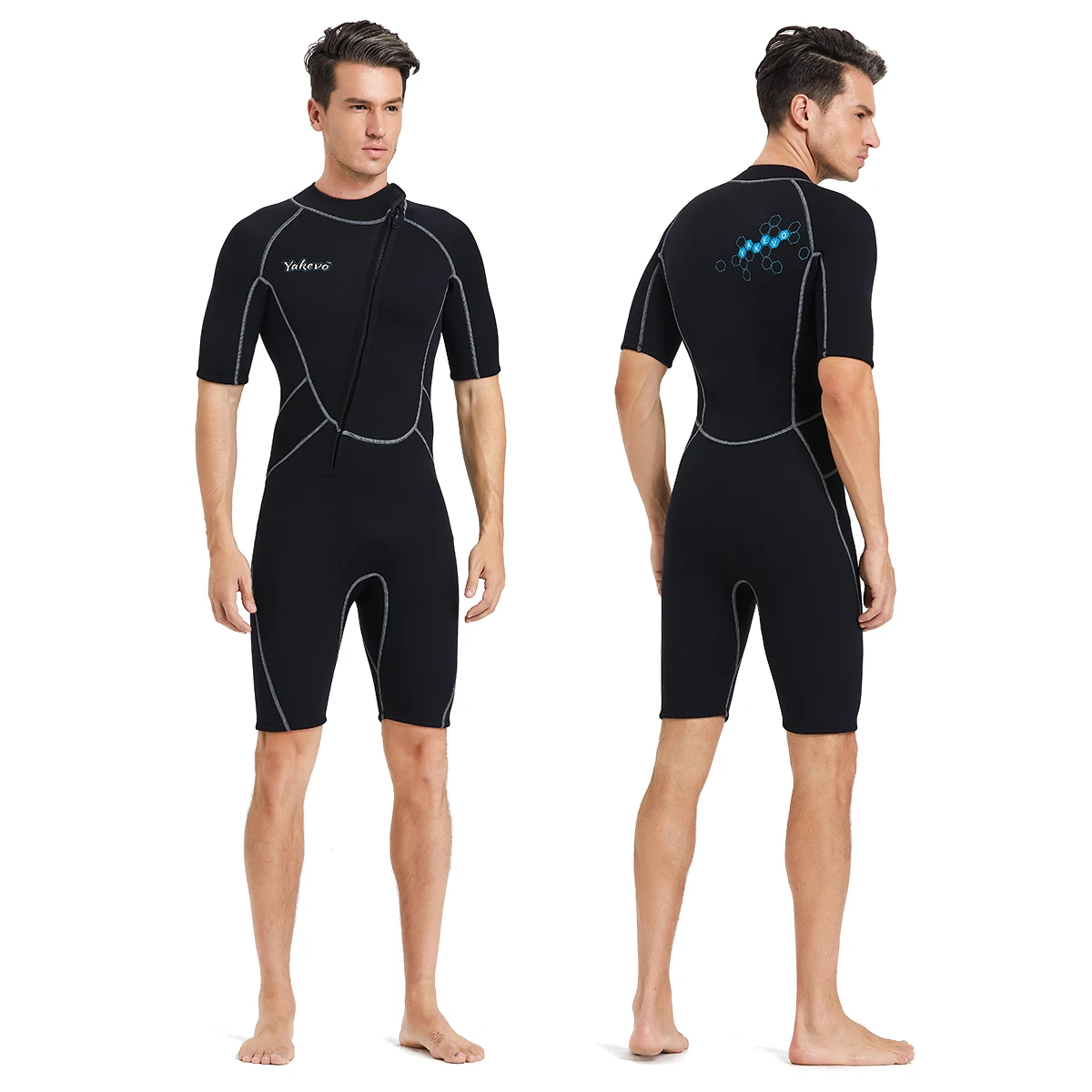 

STLF Good Quality New Arrivals Top Logo Front Zip Wetsuit Shorty Men