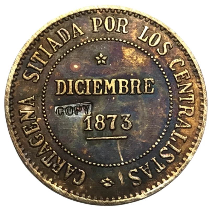 1873 Spain 2 pesetas-Cantonal Revolution Copy Coin