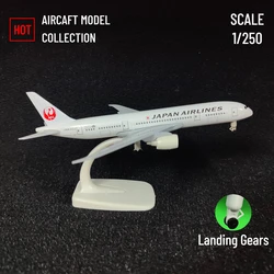 Scale 1:250 Aircraft Model Metal Diecast Japan JAL B787 Replica Airplane Aviation Office Miniature Art Kid Fidget Boy Toy