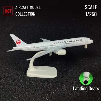 금속 다이캐스트 항공기 모형, 일본 JAL B787 복제 비행기, 항공 사무실 미니어처 아트, 어린이 피젯 소년 장난감, 체중계 1:250 