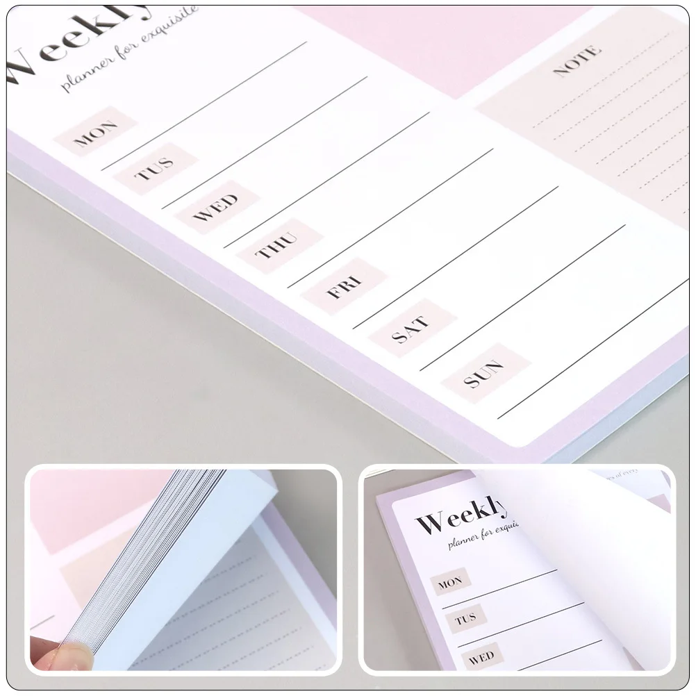 

Notepad Memo Pad 80 Sheets Smooth Writing Weekly Planner Office Supply Household Note Pad Multi-Function Writing Paper