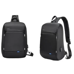 Vgoal Anti-theft Waterproof Single Shoulder Backpack for Men Laptop 14/13.3 inch USB Charging Port Sling Bag