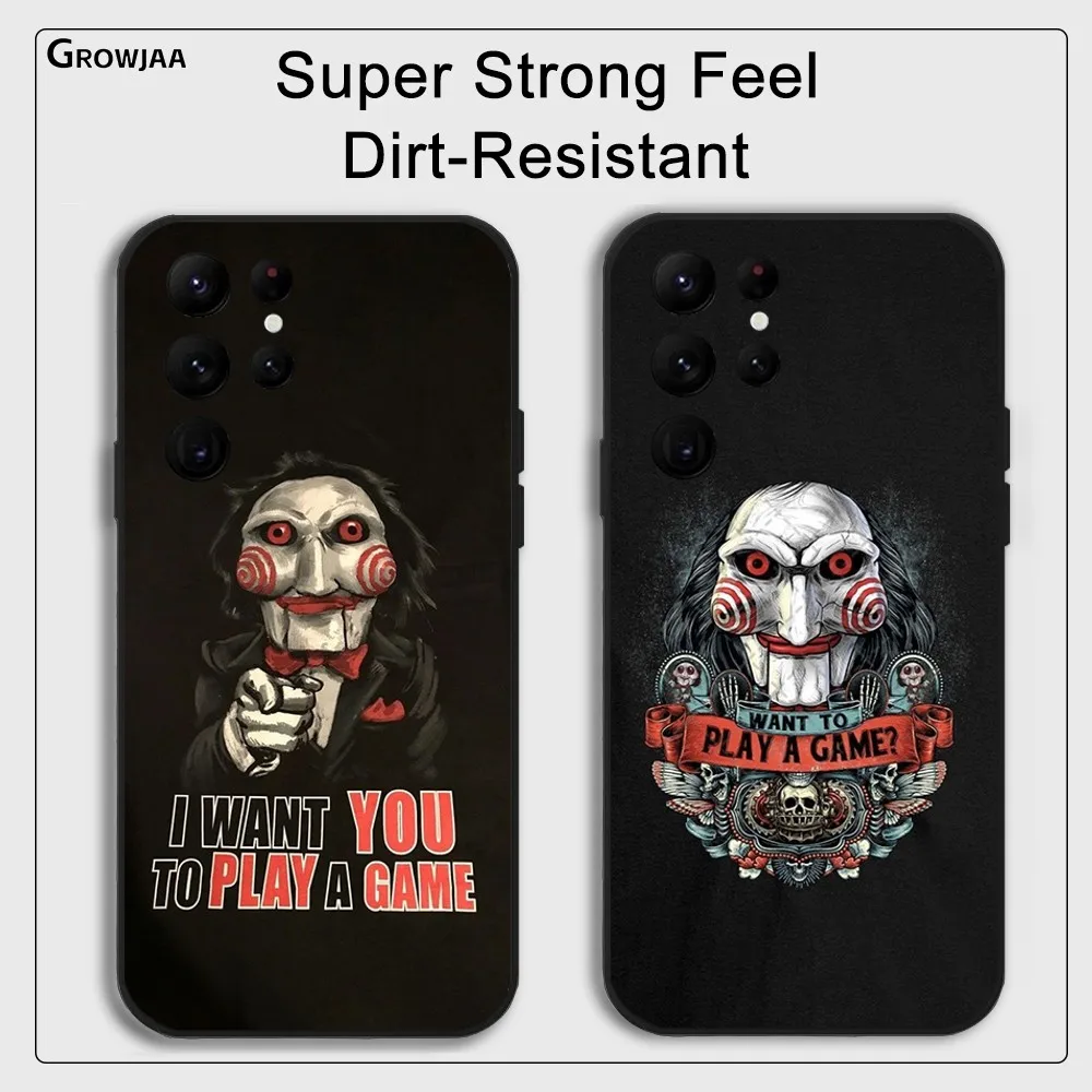 Classic The J-Jigsaw Killer Horror Phone Case for Samsung Galaxy S24 Ultra S22 S23 Ultra S21 S20 Protective Silicone Funda