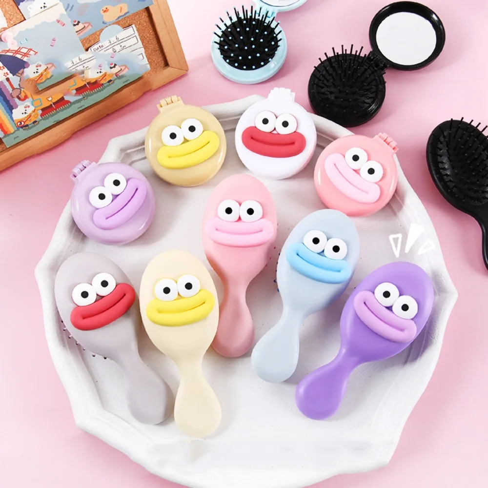 Sausage Mouth Cartoon Air Comb Anti Static with Mirror Air Cushion Comb Scalp Massage Cartoon Massage Hair Brush Makeup Tool