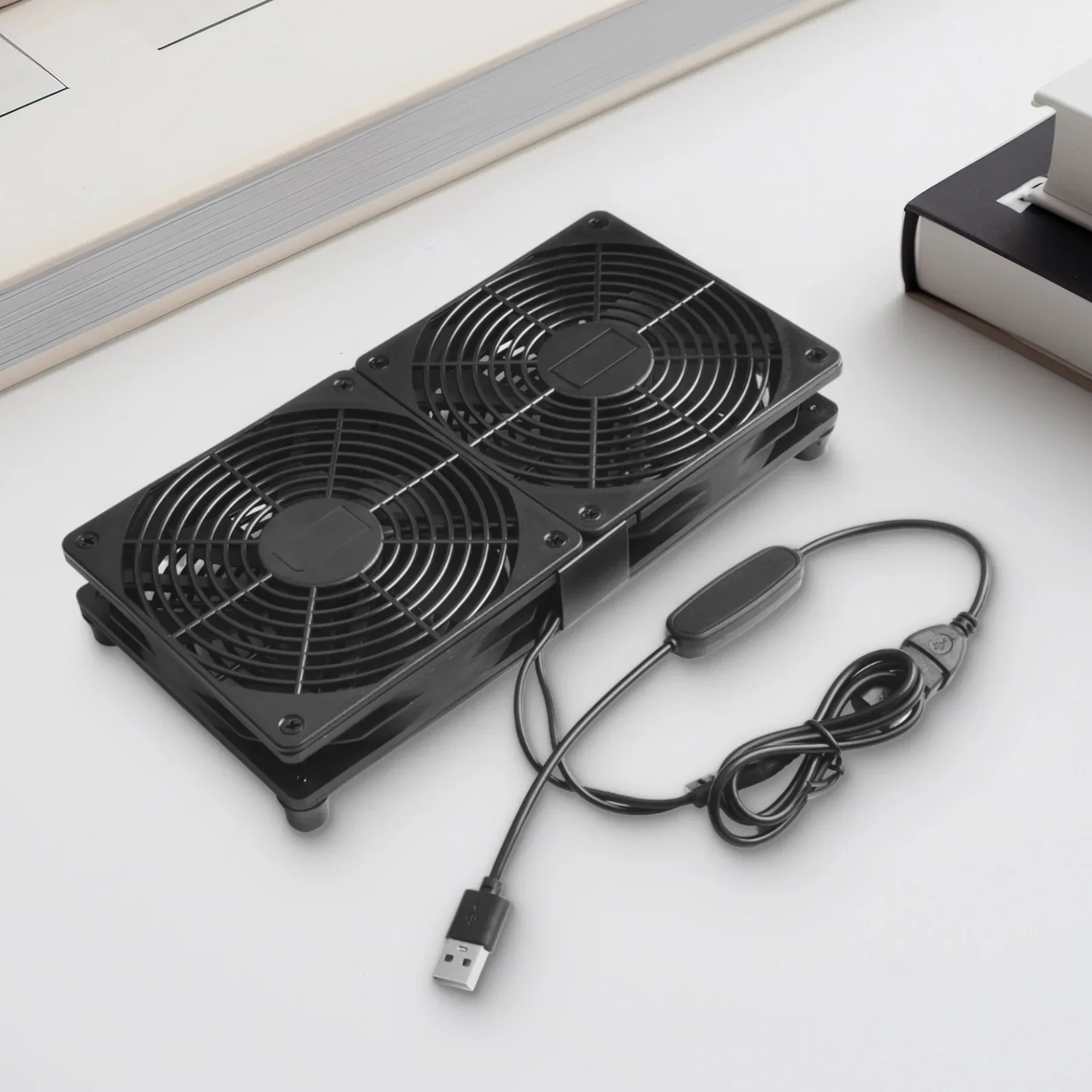 5V USB Powered Fan 120mm USB Router Fan For Home Office 100CFM Airflow 2000RPM To 2300RPM 5V USB Power ABS Material