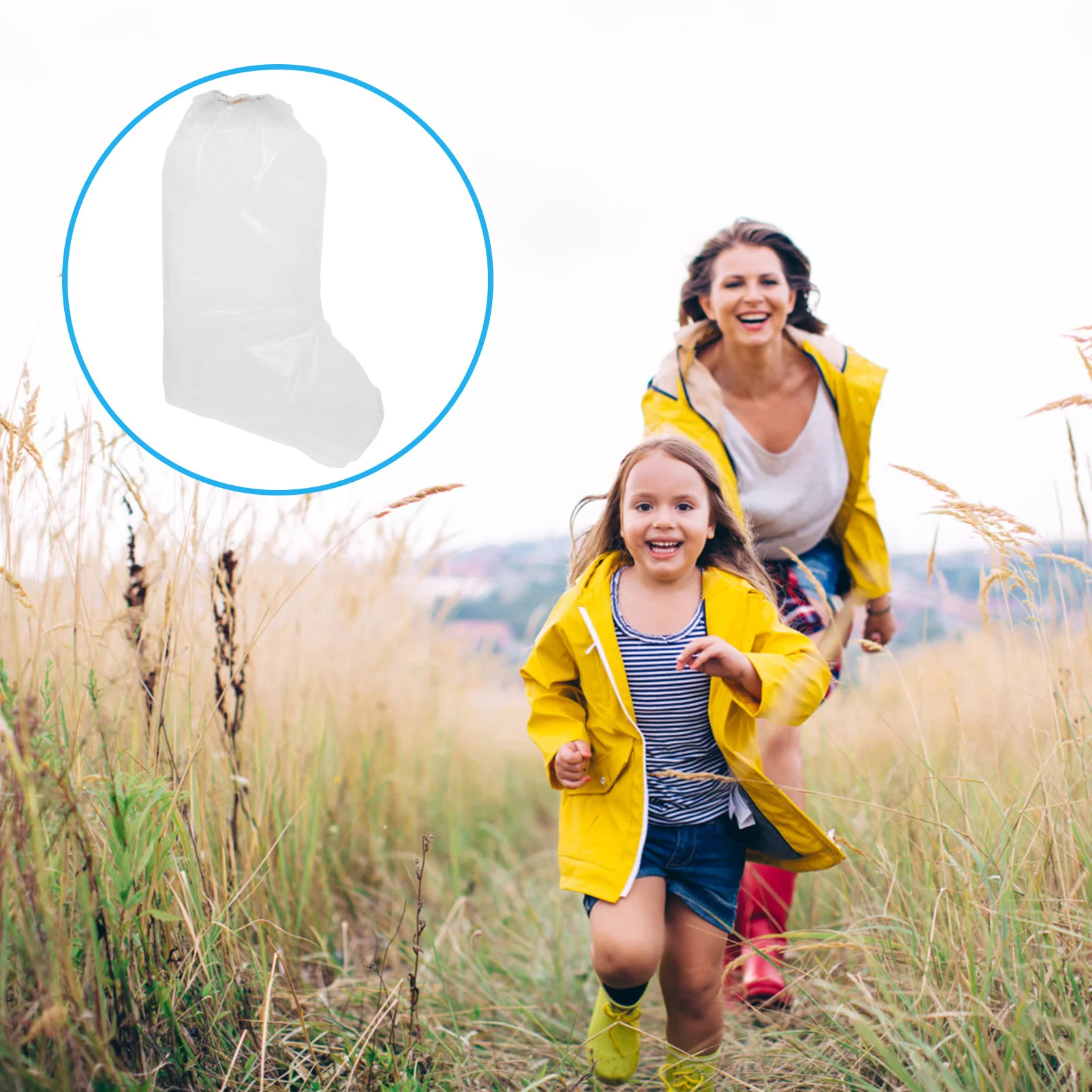 

10Pcs Disposable Transparent Waterproof Rain Shoe Covers Plastic Child Size Non Slip Boot Covers for Kids Toddlers