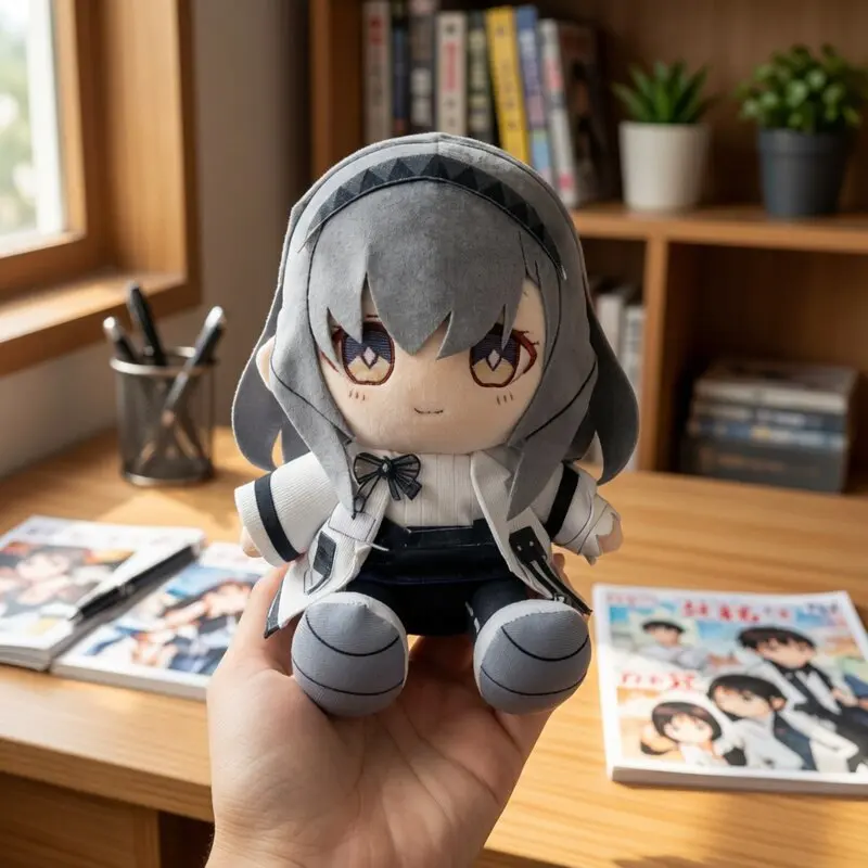 

20cm Game Anime Arknights Priestess Anime Cartoon Figure Model Maumet Puppet Dress Up Pillow Figures Plush Funny Birthday Gift