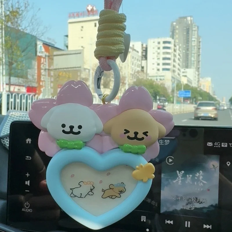 Auf Lager Echte Malteser Linie Hund Garten Serie Auto Duft Anhänger Blind Box Rucksack Anhänger Nette Malteser Anhänger Dekoration