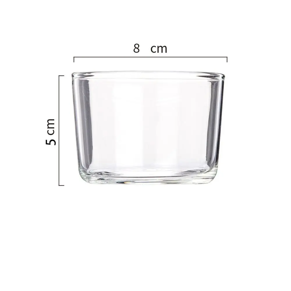 DIY Glas Pudding Tasse Transparent Runde Servierschalen Dessert Tablett Tiramisu