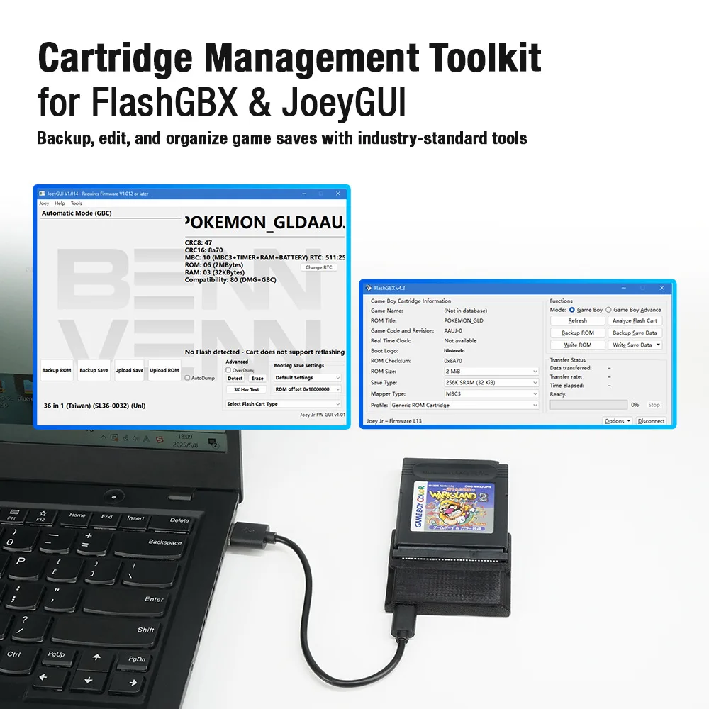 Karta do gry GBFLASH JOEY JR Backup ROM