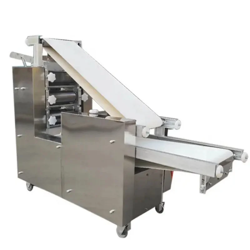 Flour Tortilla/Pita/Arabic Bread/Pizza Dough Roller & Sheeter For Commercial Bakery Use Automatic 5-50Cm Flatbread Maker