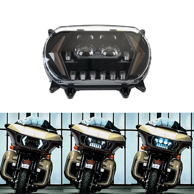 

Светодиодная фара Harley Road Glide с дальним/ближним светом и указателями поворота и DRL для Harley Davidson Road Glide 2015-2023, фара