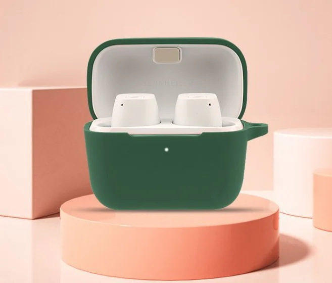 Caso dos desenhos animados para sennheiser cx verdadeiro anel de silicone sem fio anti-gota proteger caixa de fone de ouvido bluetooth acessórios capa