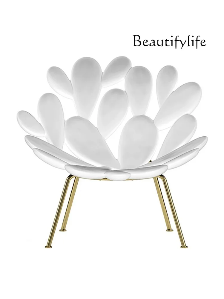 선인장 싱글 레저 의자, FRP 북유럽 야외 꽃잎 등받이 의자, 특수 모양 중공