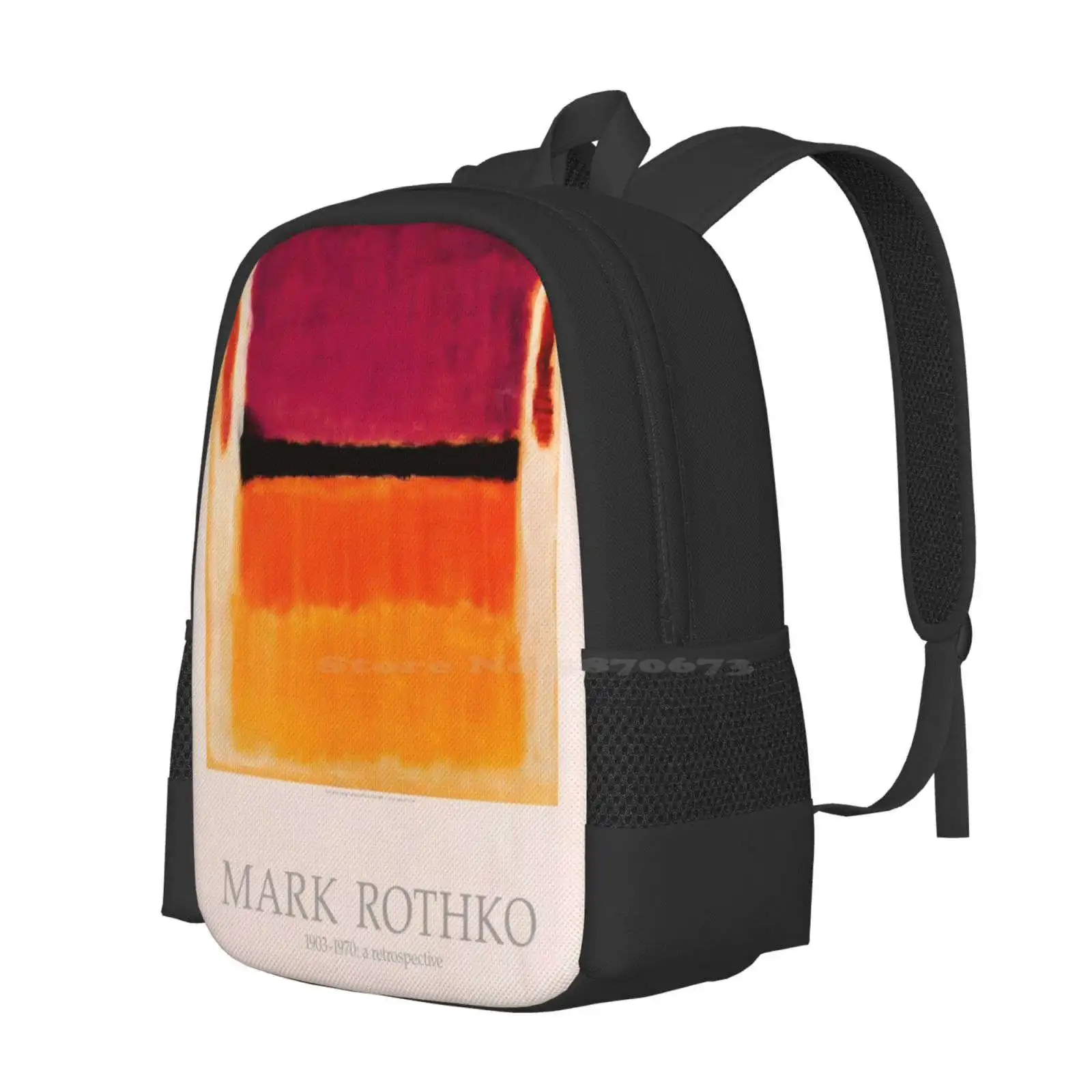 Mark Rothko Exhibition Poster 1979 Bag Backpack For Men Women Girls Teenage Classic Expressionism Elegant Melancholic Art Trend