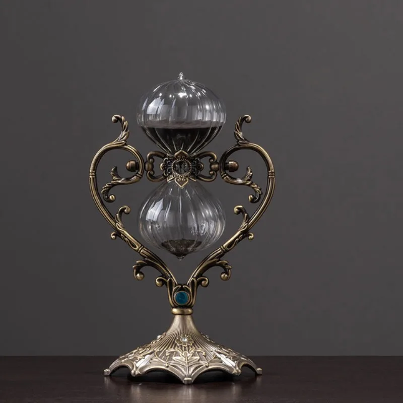 1pc Vintage European 60min Sand Timer I Love You Design Romantic Gift Home Office Desktop Decor Ideal Valentine Gift