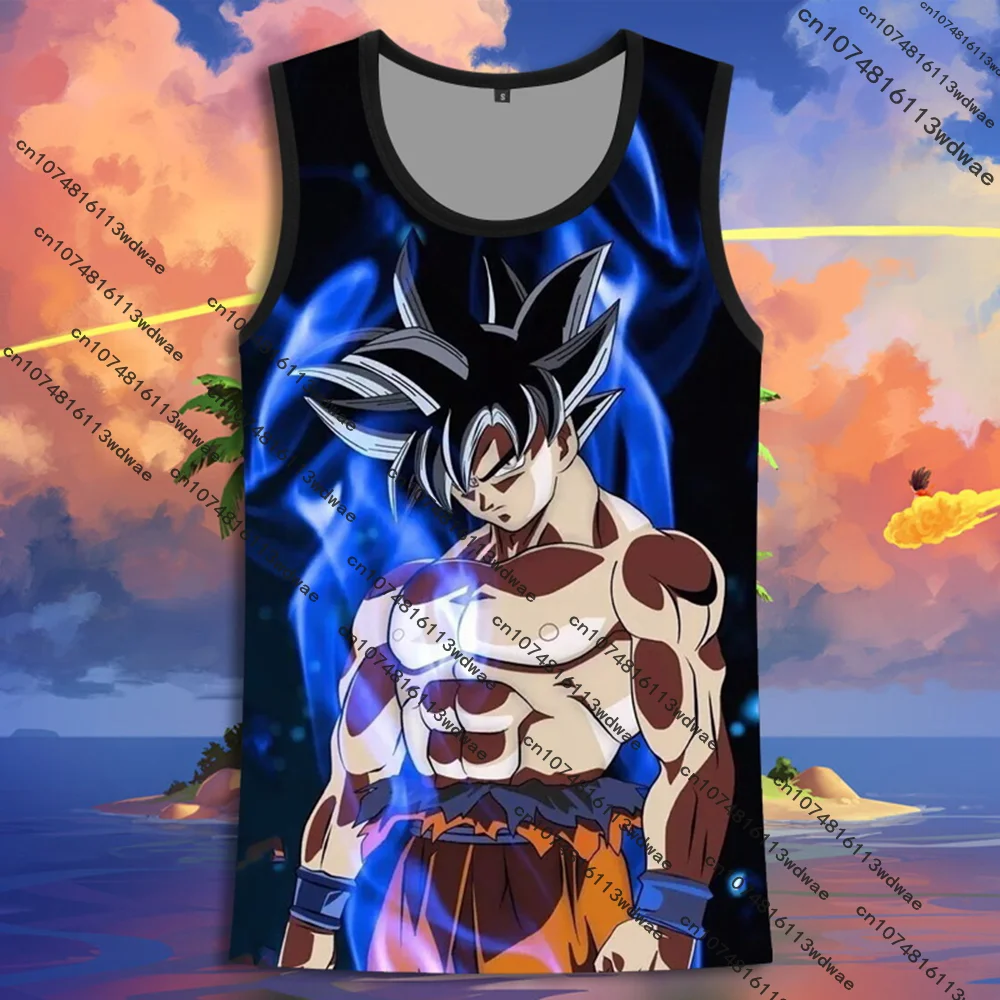 孫悟空ベジータドラゴンボールZタンクトップメンズテーマアニメ展示会特別服3Dプリントカジュアルスポーツキッズバスケットボールベスト