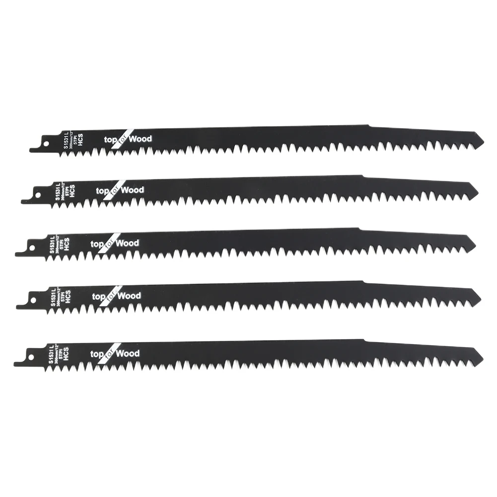 12in S1531 BI-Metal Reciprocating Saw Blades Electric Wood Pruning Cutting Ground Teeth Saw Blades 12inch Length Tool