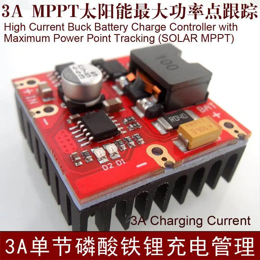 Image of 3A 3,2V 3,6V 1-String-Einzelzellen-Lithium-Eisenphosphat-Batterieladegerät MPPT Solarregler CN3801