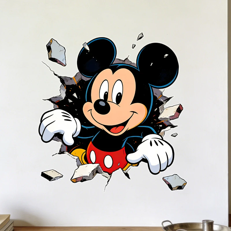 1 adesivo da parete autoadesivo con stampa classica di Topolino, adesivo decorativo, adatto per camera da letto, soggiorno, cameretta dei bambini, ingresso