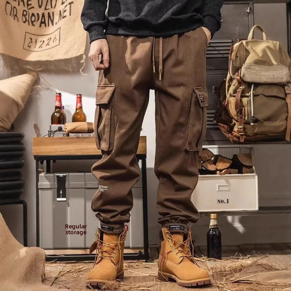 ملابس عمل رجالية فضفاضة غير رسمية سراويل هاراجوكو نمط ربيع الخريف جديد فضفاض رياضي تسع نقاط بنطلون موضة العلامة التجارية #3