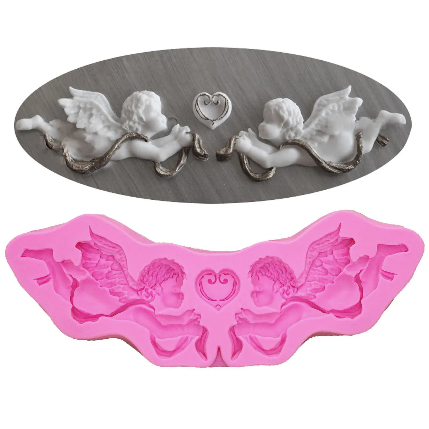 Angel Boy DIY Dessert Silicone Mold for Gummy Chocolate Cake Jelly Ice Cookie Polymer Clay Baking Supplies