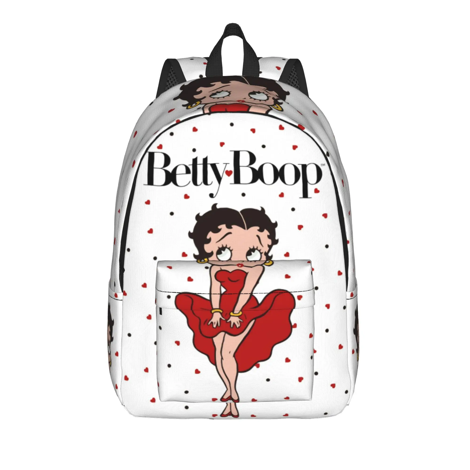 

Boops Bettys Backpack for Men Women Casual High School Work Daypack Laptop Canvas Bags Sports