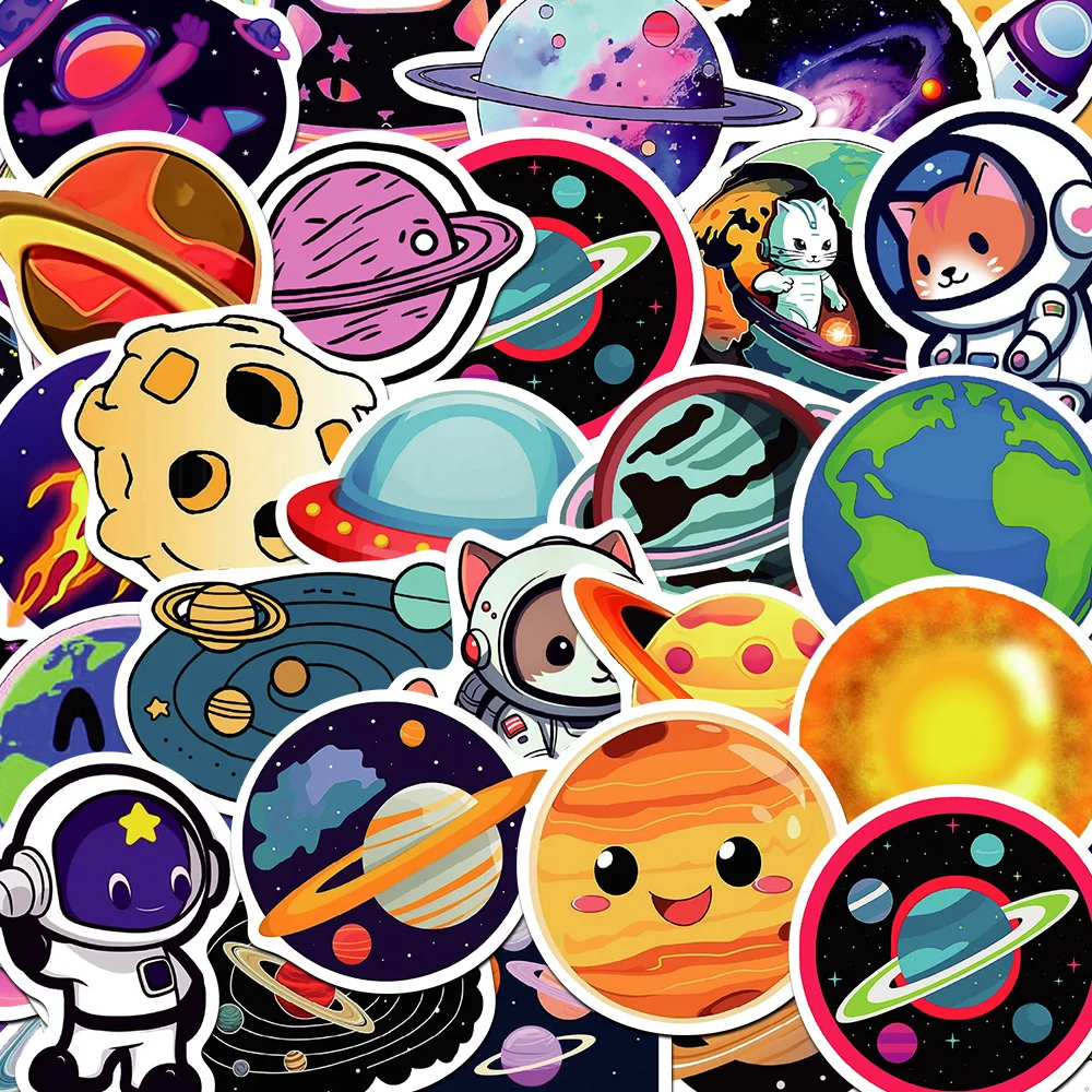 10/30/50Pcs Cute cartoon animal planet Stickers DIY Decal For Snowboard Laptop Luggage Car Fridge Car-Styling Vinyl Home