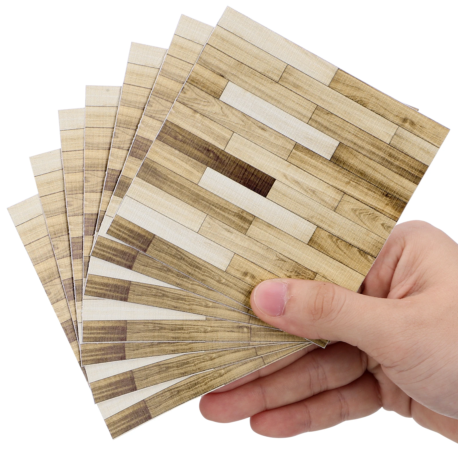 

40pcs Wood Grain Tiles Self Adhesive Floor Peel Stick Vinyl Bathroom Wall Decor Modern House Accessories