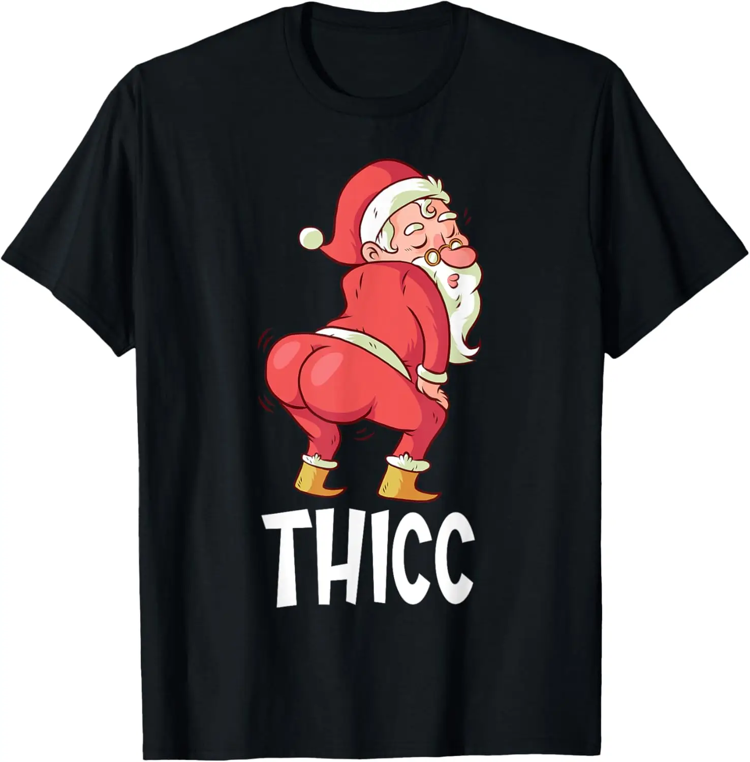 THICC Funny Twerking Santa Claus Christmas T-Shirt