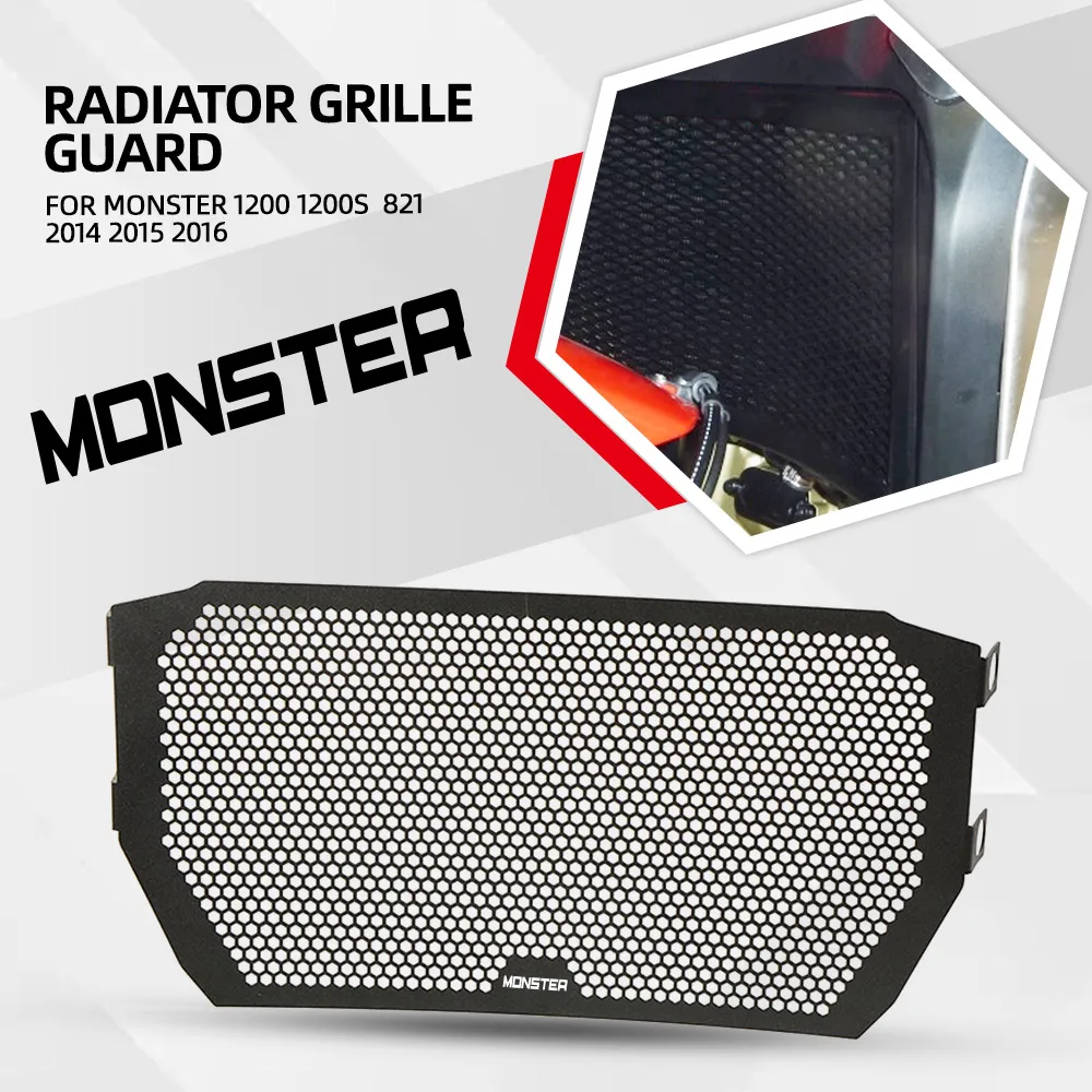 FOR DUCATI MONSTER 1200 1200S 821 2014 2015 2016 Motorcycle Radiator Guard Grille Cover Protector Cooler Protection Accessories