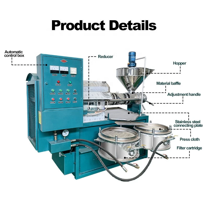 High-Efficiency Automatic Screw Oil Press, Used For Food Production, Capable Of Pressing Peanuts/Sesame/Coconut/Olives, Cold And