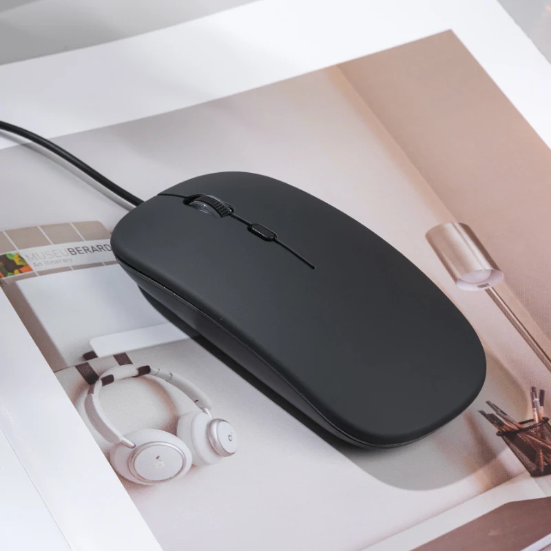APAYADO T5 USB Wired Office Mouse Silent Mini Computer Mouse 3 DPI Settings 800 1200 1600 Plug and Play for Laptop Desktop PC view 3