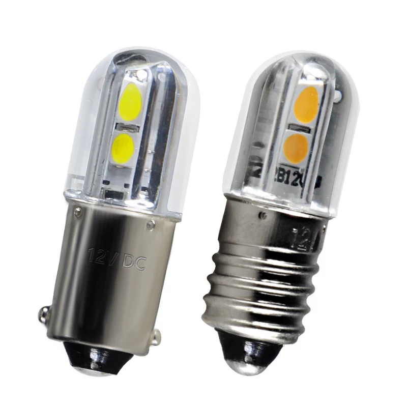 

2X Ba9s E10 T4W LED Light Bulb Canbus 6v 12v 3030 SMD Highlight Car Interior Clearance Side Lamp Motorbike Headlight Warm White