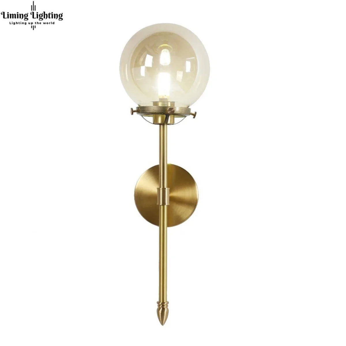 Nordic Modern LED Wall Lamp Glass Ball Bathroom Mirror Beside American Retro Wall Light Sconce Bedside Aisle Decor Lights lamp