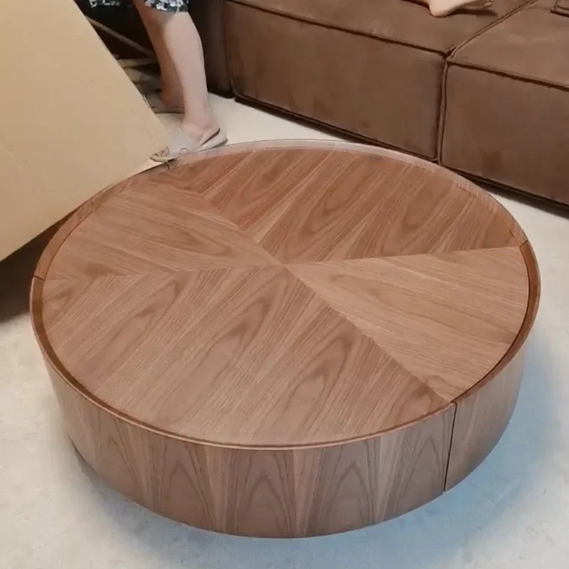 

Круглые журнальные столики из скандинавского дерева для хранения, промышленный уникальный напольный дизайнерский стол, игровой стол Mesa Camping Plegables, мебель для дома