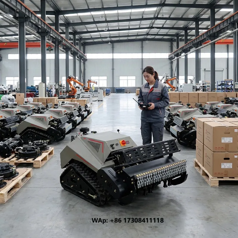 In Stock Fast Delivery With Push Shovel Durable Crawler Robot Remote Control Lawn Flail Mowers