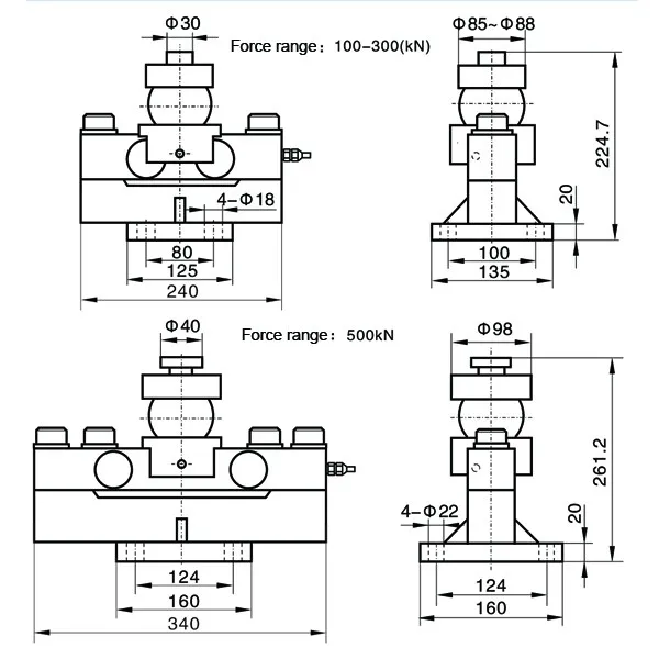 TJH-6A Truck Weighing Bridge Load Cell 30 Ton