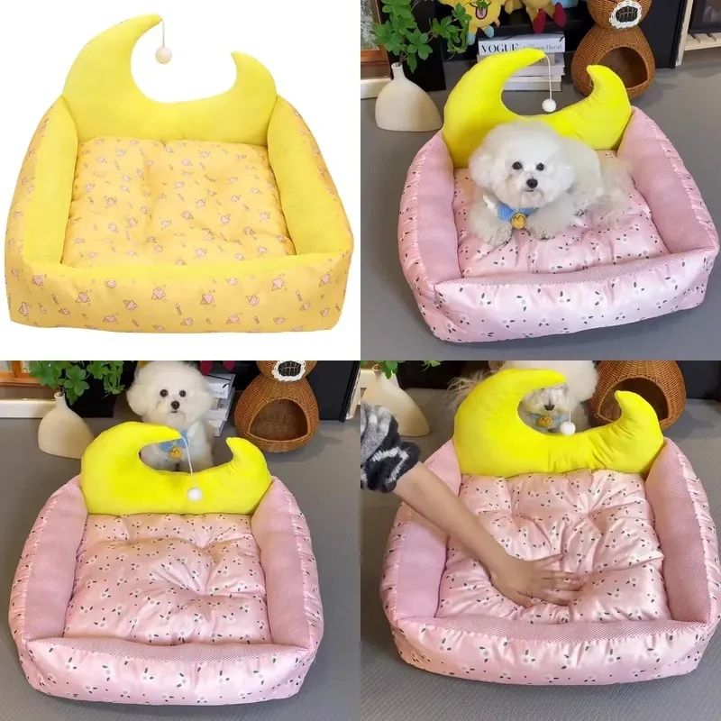 Teddy Pet Bed for Small Medium Dogs Waterproof Scratch Proof Mattress All Season Eco Friendly Modern Solid Cloth Material